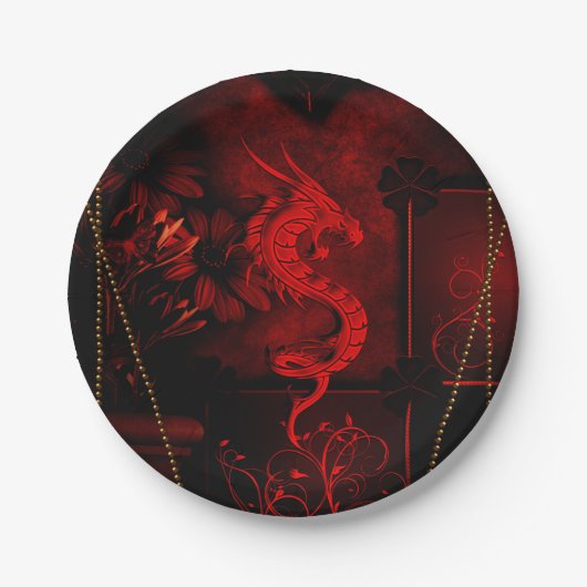 Chinesischer Drache Pappteller (Vorderseite)