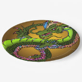 Chinesischer Drache Pappteller (Schrägansicht)