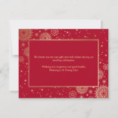 Chinesischer Drache Phoenix Hochzeit Dankeskarte (Rückseite)
