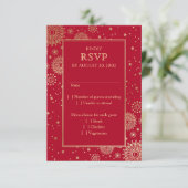 Chinesischer Drache Phoenix Hochzeit RSVP Karte (Stehend Vorderseite)