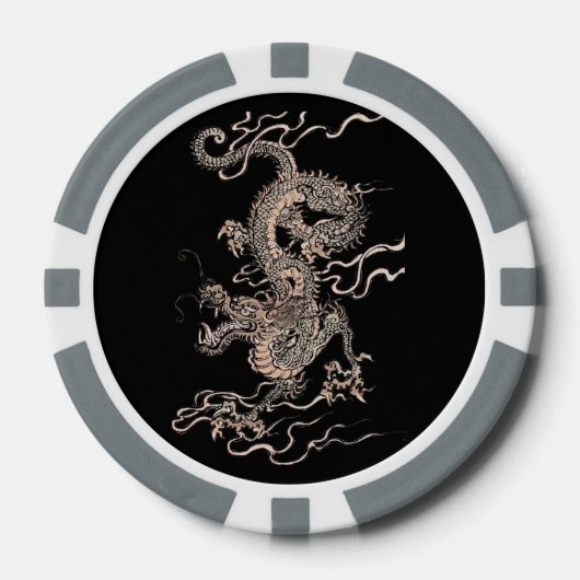 Chinesischer Drache Pokerchips (Vorderseite)