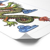 Chinesischer Drache Poster (Ecke)