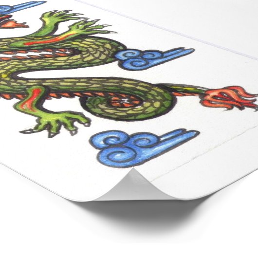 Chinesischer Drache Poster (Ecke)