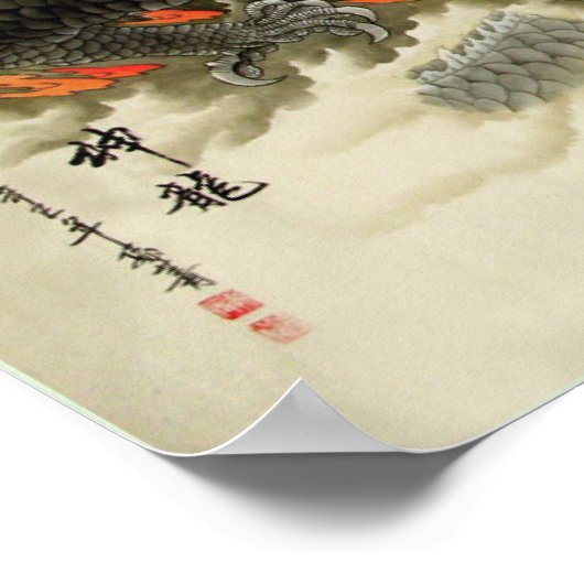 Chinesischer Drache Poster (Ecke)