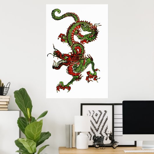 Chinesischer Drache Poster (Heimbüro)