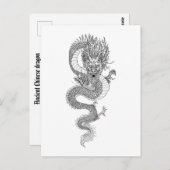 Chinesischer Drache Postkarte (Vorne/Hinten)