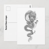 Chinesischer Drache Postkarte (Vorne/Hinten)