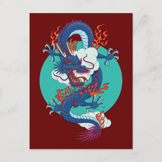 Chinesischer Drache Postkarte (Vorderseite)
