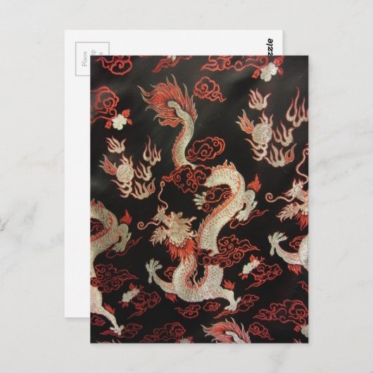Chinesischer Drache Postkarte (Vorne/Hinten)
