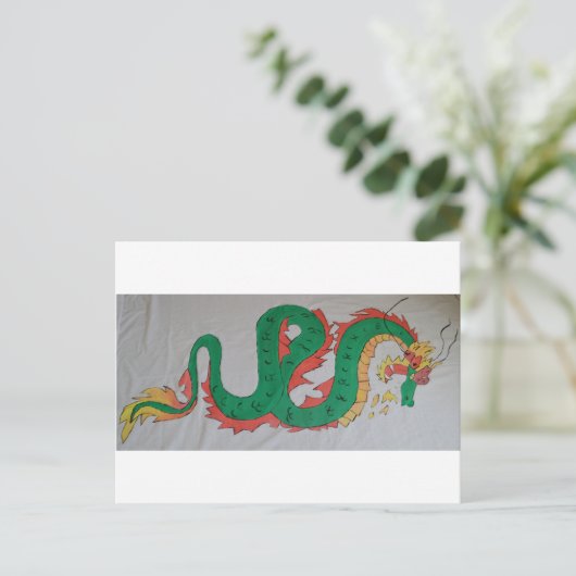 Chinesischer Drache Postkarte (Stehend Vorderseite)