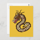 Chinesischer Drache Postkarte (Vorne/Hinten)