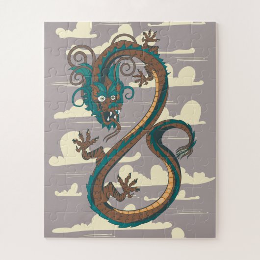 Chinesischer Drache Puzzle (Vertikal)