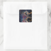 Chinesischer Drache Quadratischer Aufkleber (Tasche)