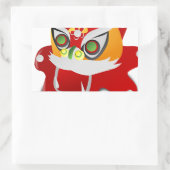 chinesischer Drache Rechteckiger Aufkleber (Tasche)
