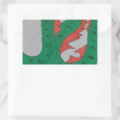 Chinesischer Drache Rechteckiger Aufkleber (Tasche)