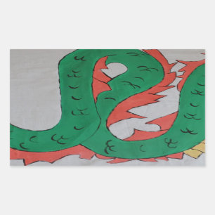 Chinesischer Drache Rechteckiger Aufkleber