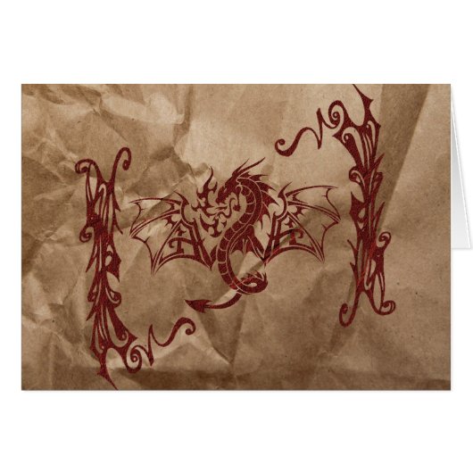 Chinesischer Drache, Roter Drache, Fantasie, Mytho (Vorderseite (Horizontal))