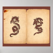 Chinesischer Drache, Roter Drache, Fantasie, Mytho Poster (Vorne)