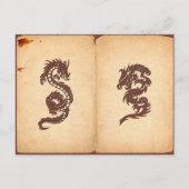 Chinesischer Drache, Roter Drache, Fantasie, Mytho Postkarte (Vorderseite)