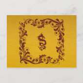 Chinesischer Drache, Roter Drache, Fantasie, Mytho Postkarte (Vorderseite)