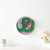 Chinesischer Drache Runde Wanduhr (Zuhause)