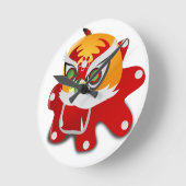 chinesischer Drache Runde Wanduhr (Winkel)