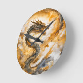 Chinesischer Drache Runde Wanduhr (Winkel)
