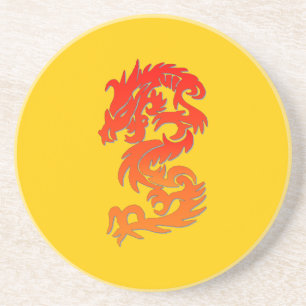 Chinesischer Drache Sandstone-Untersetzer Sandstein Untersetzer
