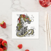 chinesischer Drache Serviette (Beispiel)