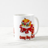 Chinesischer Drache und Feuerwehrleute Kaffeetasse (VorderseiteRechts)
