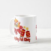 Chinesischer Drache und Feuerwehrleute Kaffeetasse (Vorderseite Links)