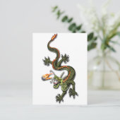 Chinesischer Drache und Perle Postkarte (Stehend Vorderseite)