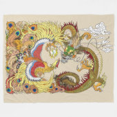 Chinesischer Drache und Phoenix Fleecedecke (Vorderseite (Horizontal))