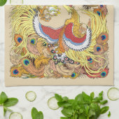 Chinesischer Drache und Phoenix Geschirrtuch (Gefaltet)