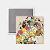 chinesischer Drache und Phoenix Magnet (Vorderseite/Rückseite)