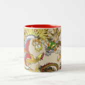 Chinesischer Drache und Phoenix Zweifarbige Tasse (Mittel)