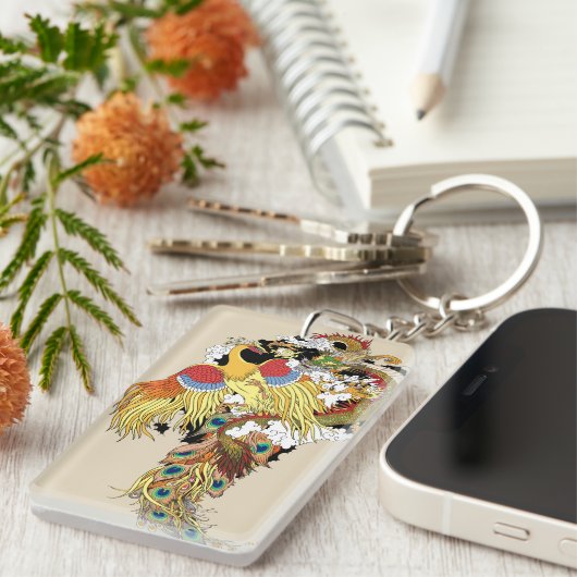 Chinesischer Drache und Phönix Schlüsselanhänger (Vorderseite rechts)
