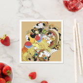 Chinesischer Drache und Phönix Serviette (Beispiel)