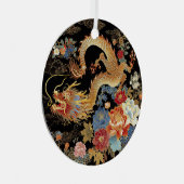 Chinesischer Drache und Volkswirte Ornament Aus Metall (Vorderseite Rechts)