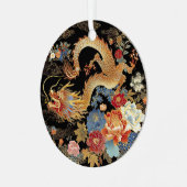 Chinesischer Drache und Volkswirte Ornament Aus Metall (Vorderseite links)