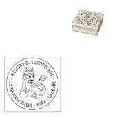 Chinesischer Drachen-Rundum-Adresse Gummistempel (Stempel)