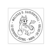 Chinesischer Drachen-Rundum-Adresse Gummistempel (Prägung)