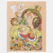 Chinesischer Drachen- und Phönix-Fleecedecke Fleecedecke (Vorderseite)