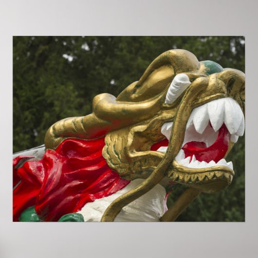 Chinesischer Drachenboot-Bug, Stanley Park Poster (Vorne)