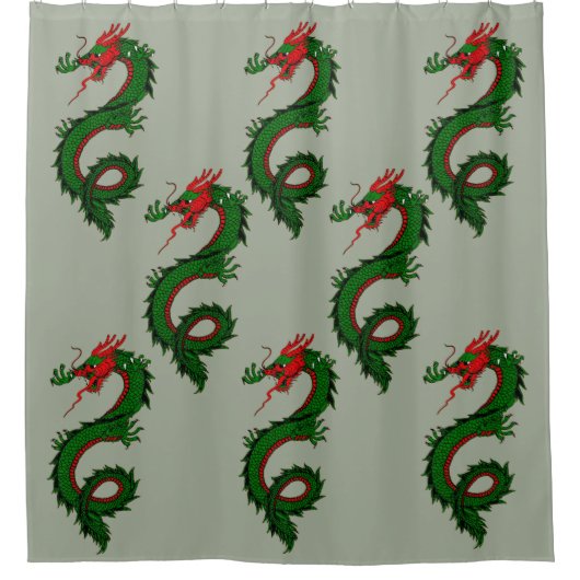 Chinesischer Drachenduschvorhang Duschvorhang (Vorderseite)