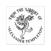 Chinesischer Drachenloong #5 Round Library Book Na Permastempel (Design)