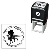 Chinesischer Drachenloong #6 Round Library Book Na Permastempel (Beispiel)