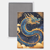 chinesischer Drachenmagnet Magnet (Vorderseite/Rückseite)