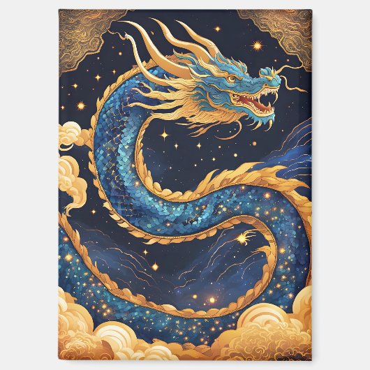 chinesischer Drachenmagnet Magnet (Vorderseite)