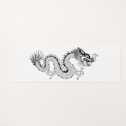 Chinesischer Drachenschwarz Yogamatte (Vorderseite (Horizontal))